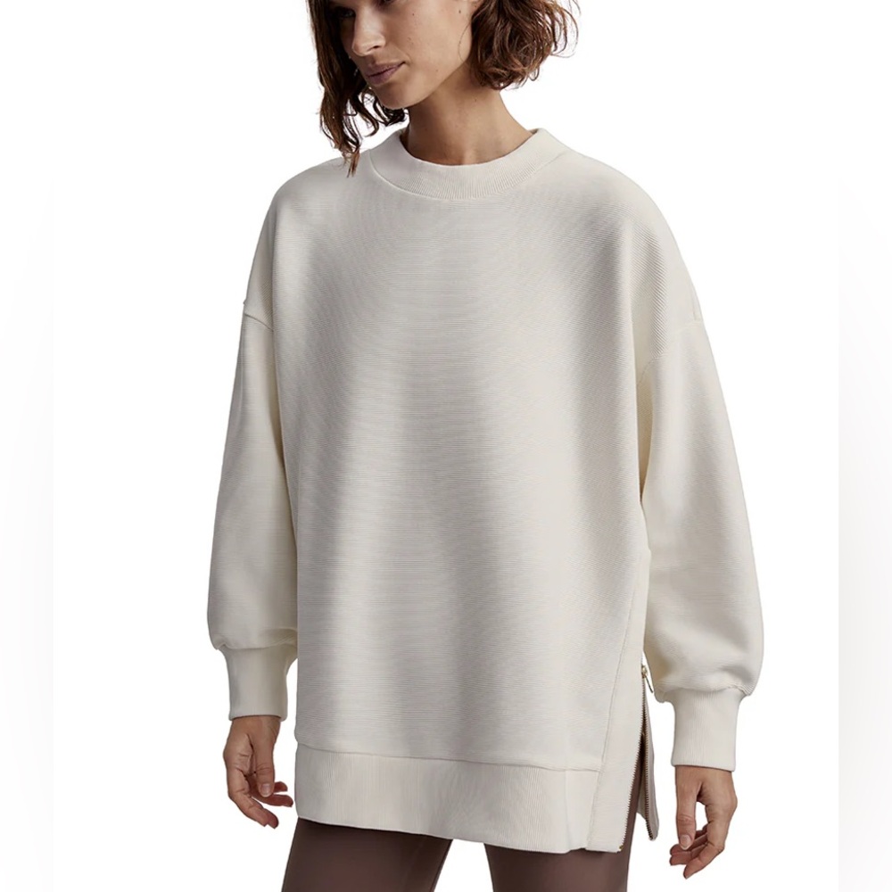 Varley Cream Crew Neck Sweater